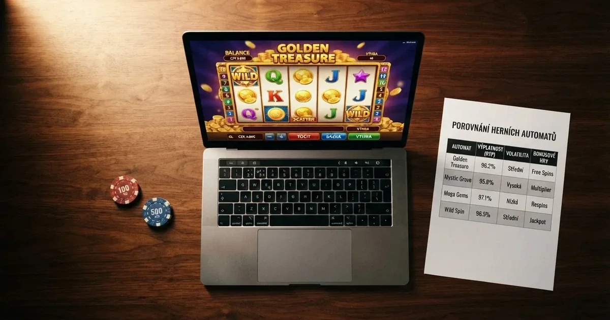 Přehledná srovnávací tabulka deseti českých online casin s registračními bonusy, hodnotami protočení a počty volných zatočení